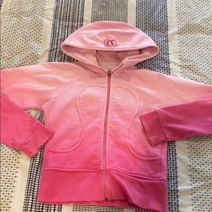 Pink dip dye lululemon scuba hoodie